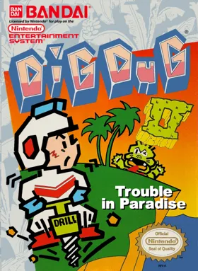 Dig Dug II - Trouble in Paradise (USA) box cover front